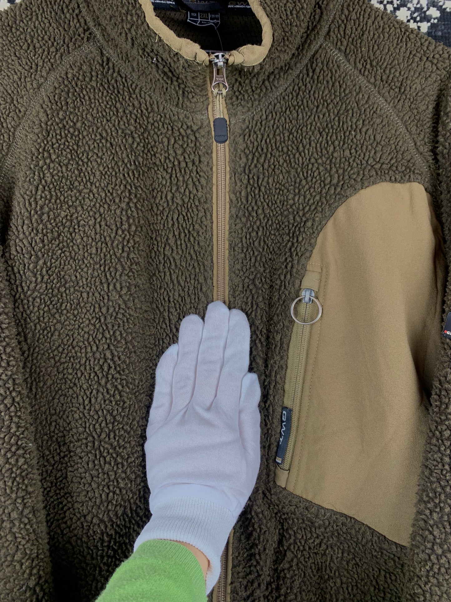 Mens Vintage GWT Sherpa Fleece Jacket