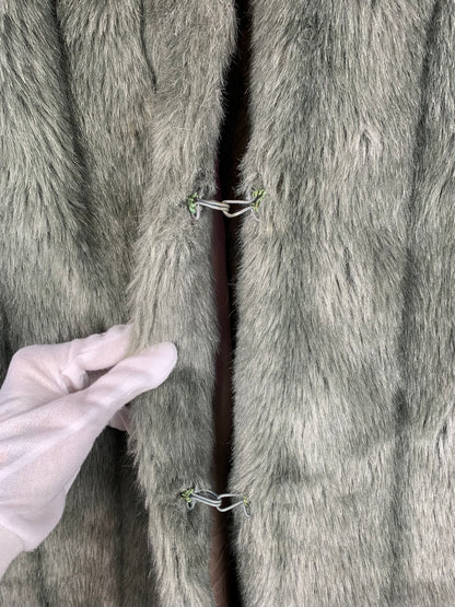 Women’s Gray Faux Fur Winter Coat