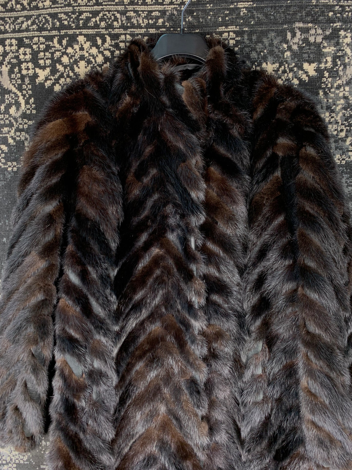 Kertun Turkis Turku Long Black Mink Fur Coat