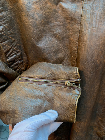 Vintage Jiri Leather Brown Biker Jacket