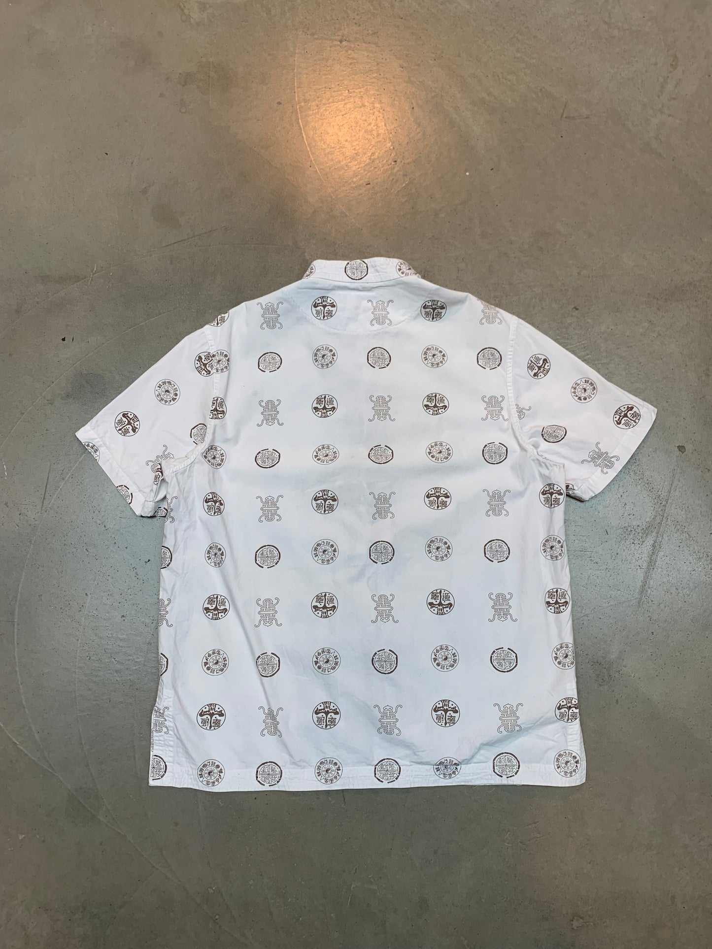 Vintage Xintangzhuang White Chinese Button Up Shirt