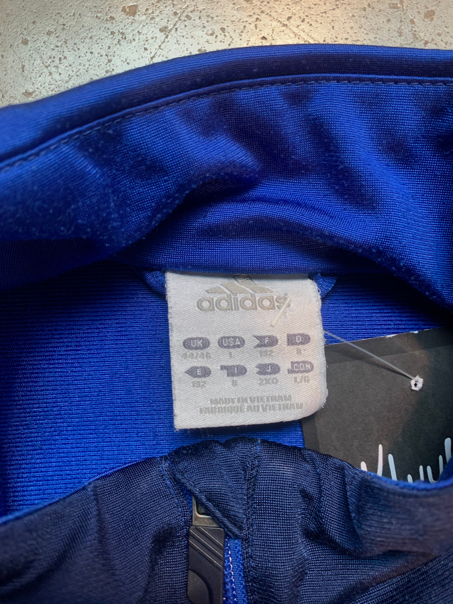 Adidas Blue and Navy Blue Track Jacket