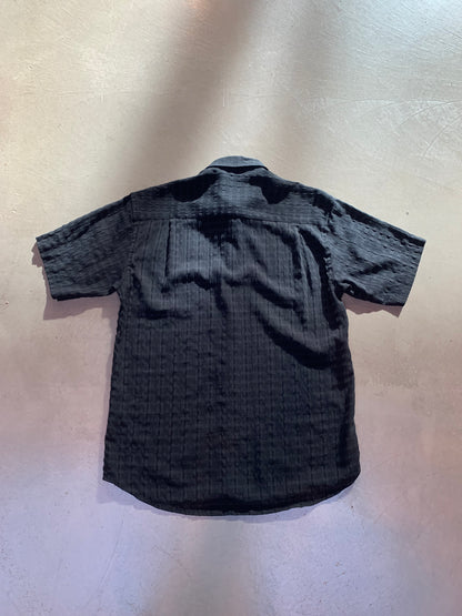 Versace Classic Black Short Sleeve Button-Up Shirt