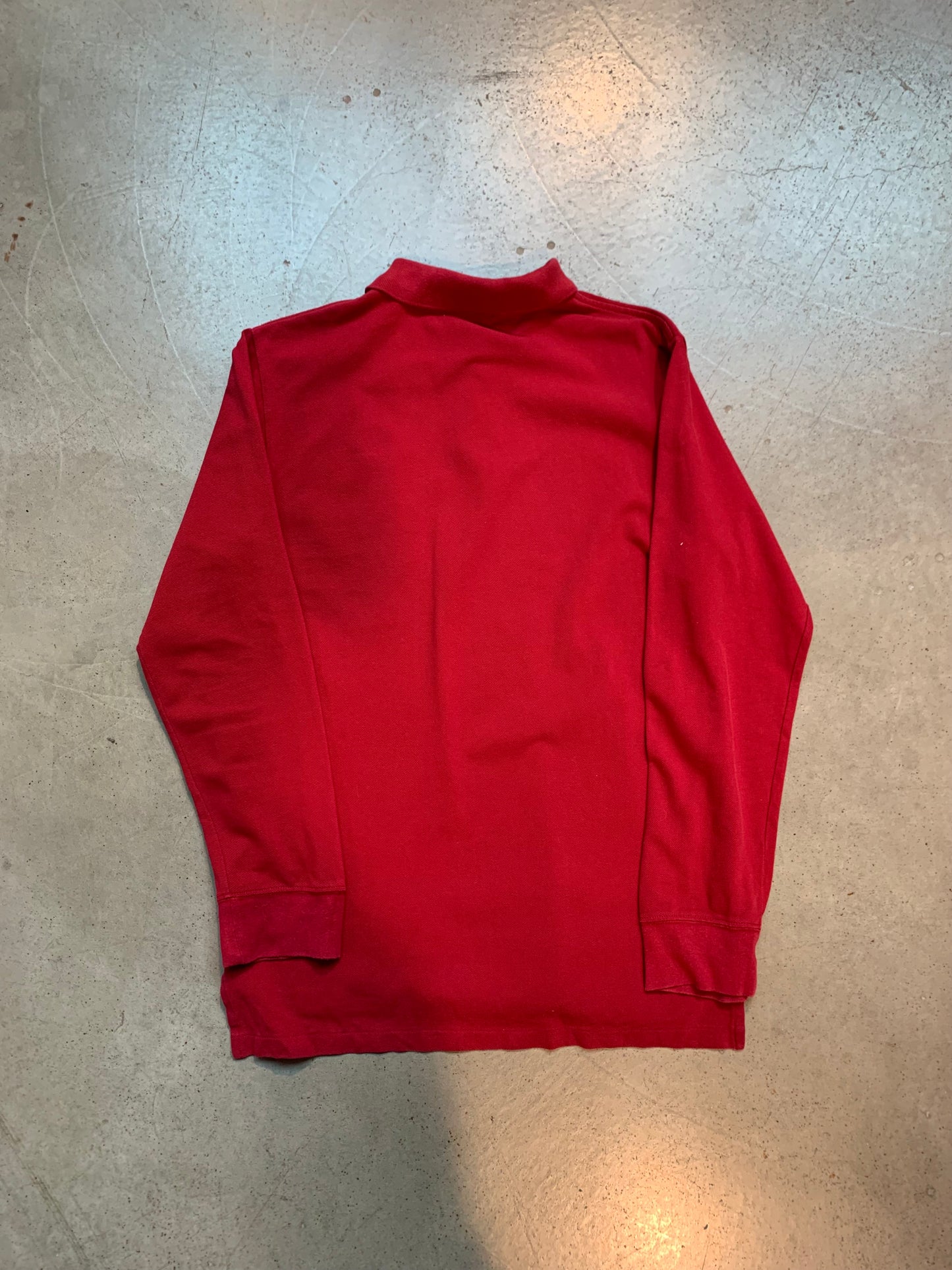 Vintage Men's Ralph Lauren Red Longsleeve Polo Shirt