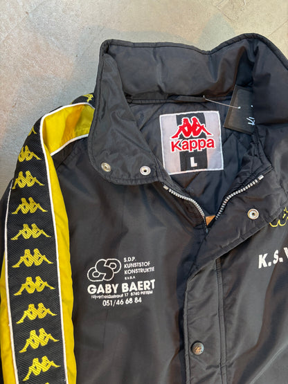 Kappa Black Yellow Vintage Puffer Jacket