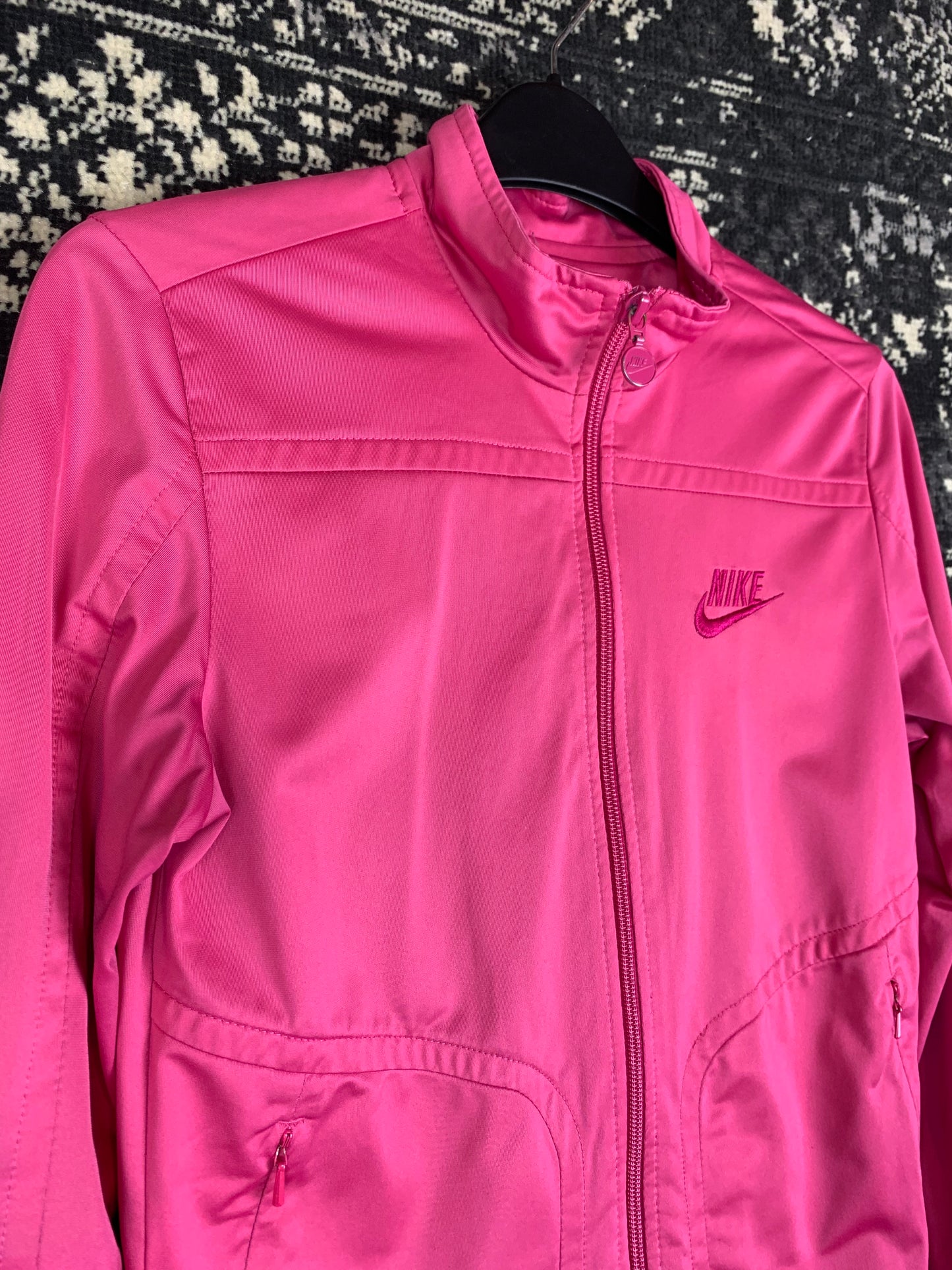Womens Pink Full Zip Nike Track Jacket