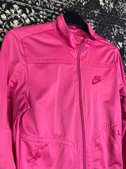 Womens Pink Full Zip Nike Track Jacket
