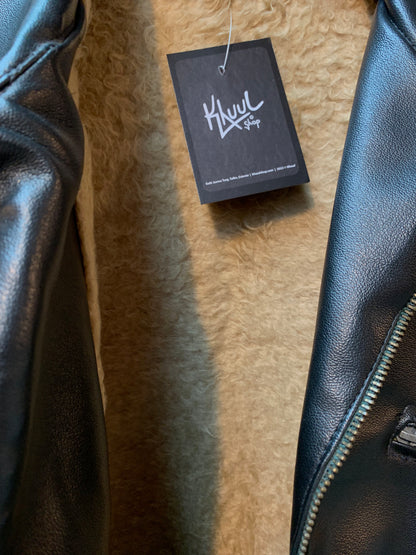 Vintage Men Black Zipup Leather Jacket