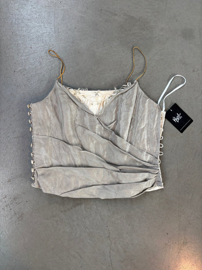 Vintage Style Sleeveless Draped Top