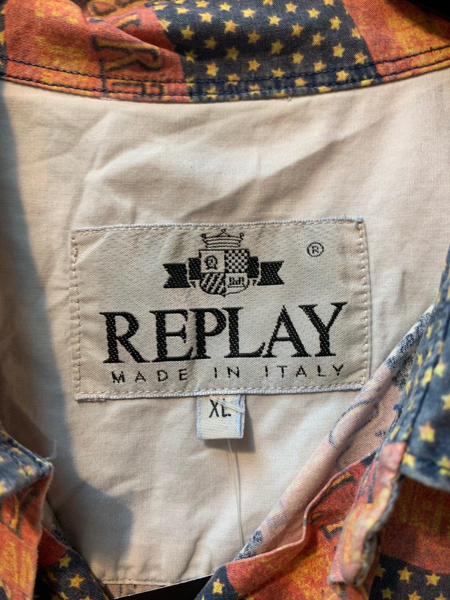 Replay Company Made in Italy Patterned Button-Up Shirt