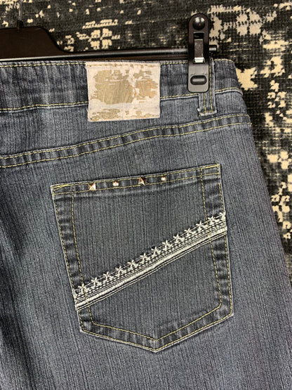 Women's Y2K Beaded Wide Leg Jeans