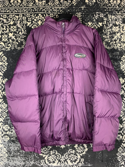 Vintage Unisex Dark Purple Swiss Creblet Puffer Jacket