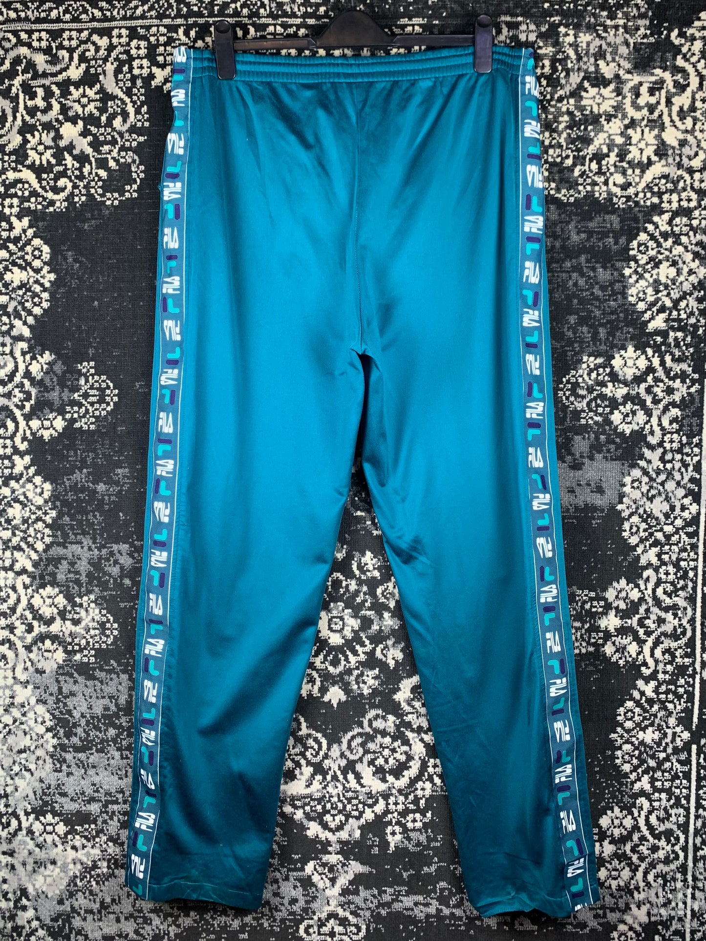 Men's Vintage Fila Logo Tape Track Pants