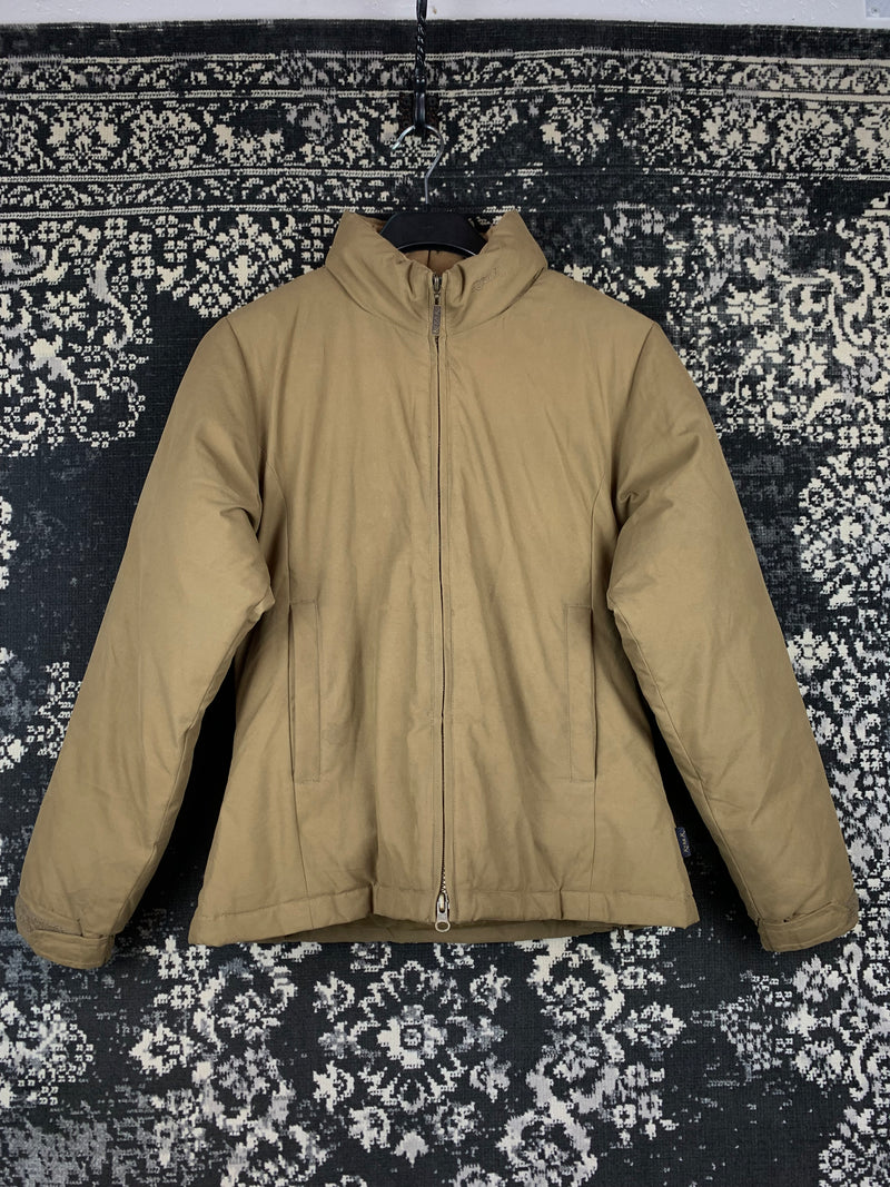 Womens Vintage Y2K Warm Brown Hooded Windbreaker Jacket