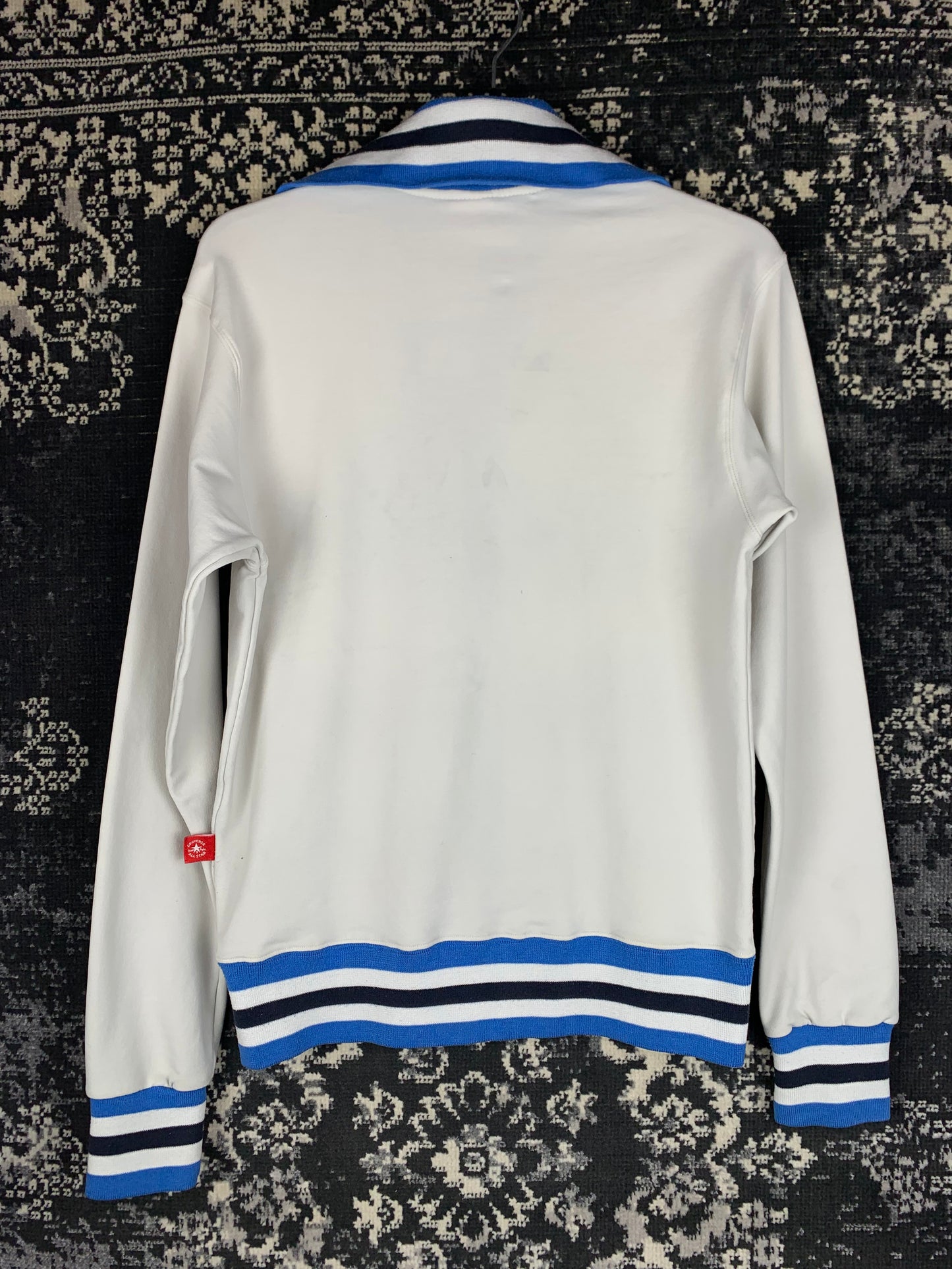 Converse White and Blue All Star Varsity Style Zip-Up Jacket