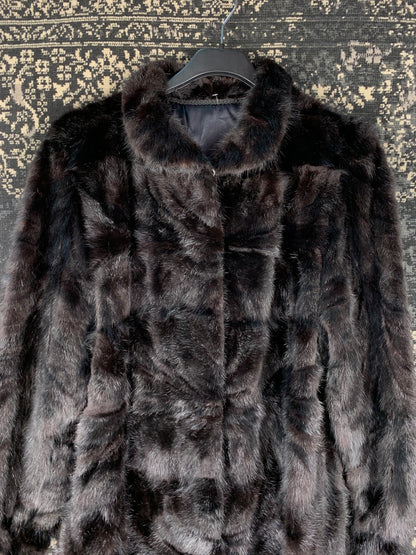 Vintage Long Black Mink Fur Coat