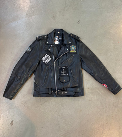 Sexy Punk Black Leather Biker Jacket