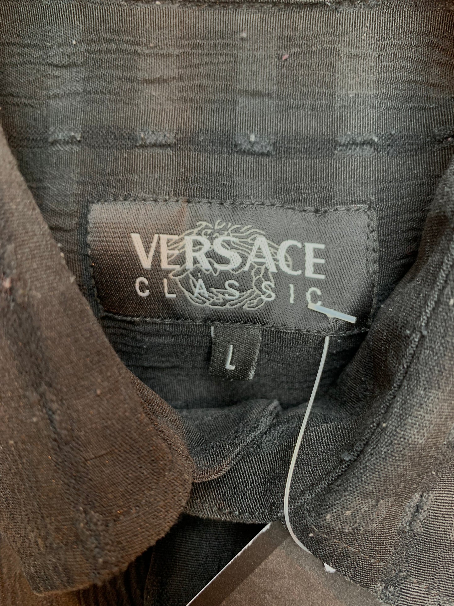 Versace Classic Black Short Sleeve Button-Up Shirt