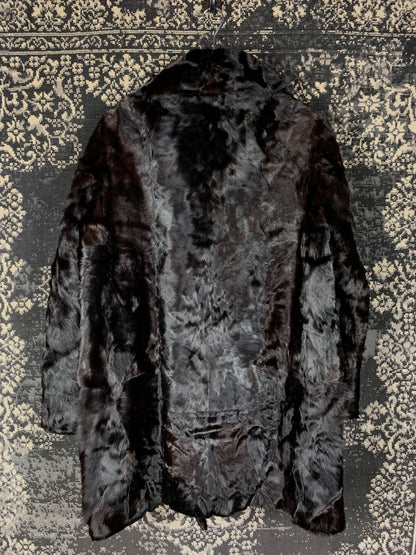 Women’s Deep Dark Brown Genuine Mink Fur Coat