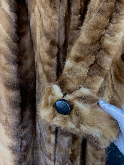 Vintage Womens Golden Brown Fur Coat