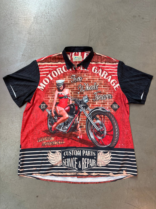 Vintage Royaur Hawaiian Motorcycle Graphic Shirt