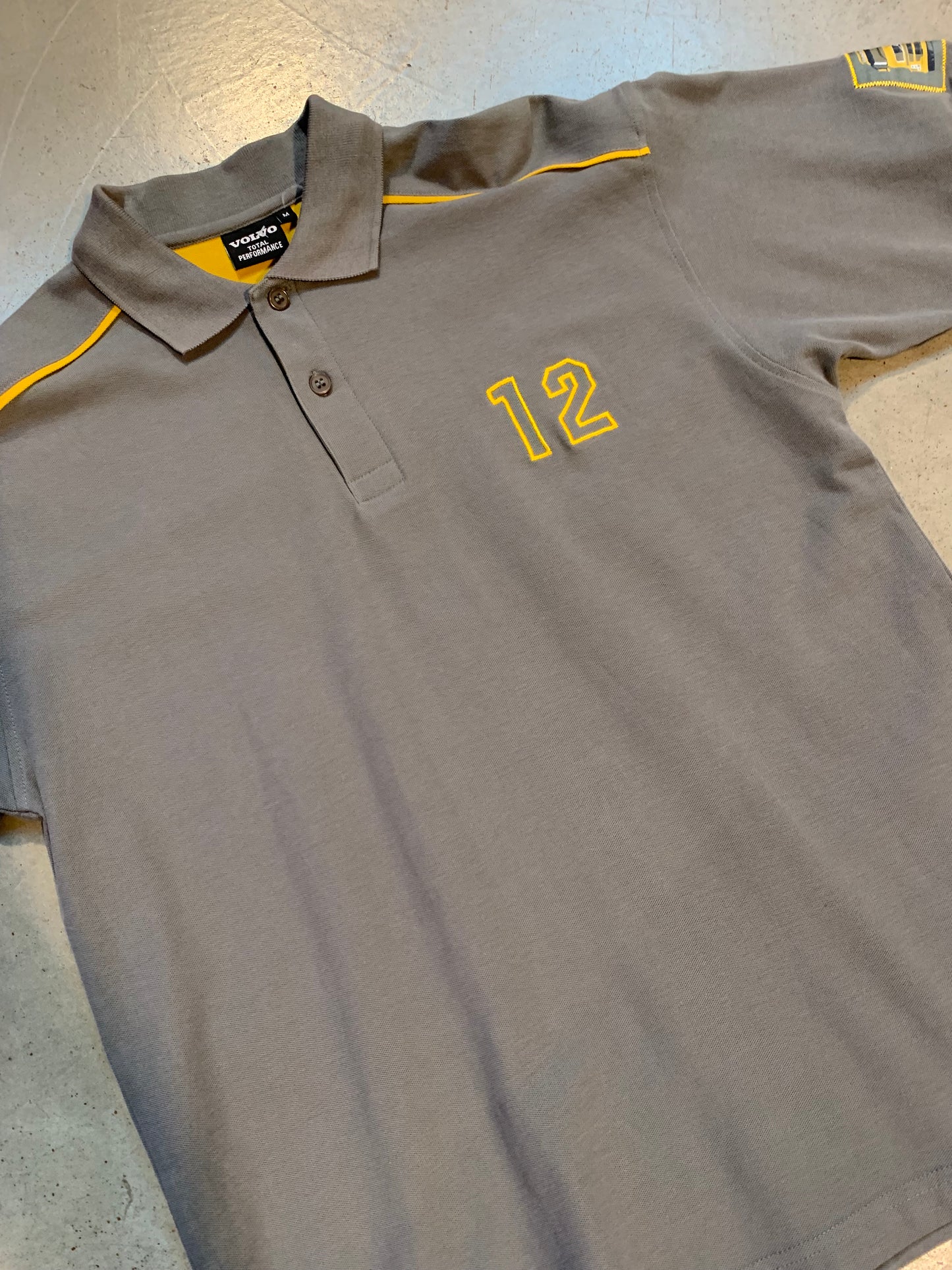 Vintage Men's Volvo Grey Polo Shirt