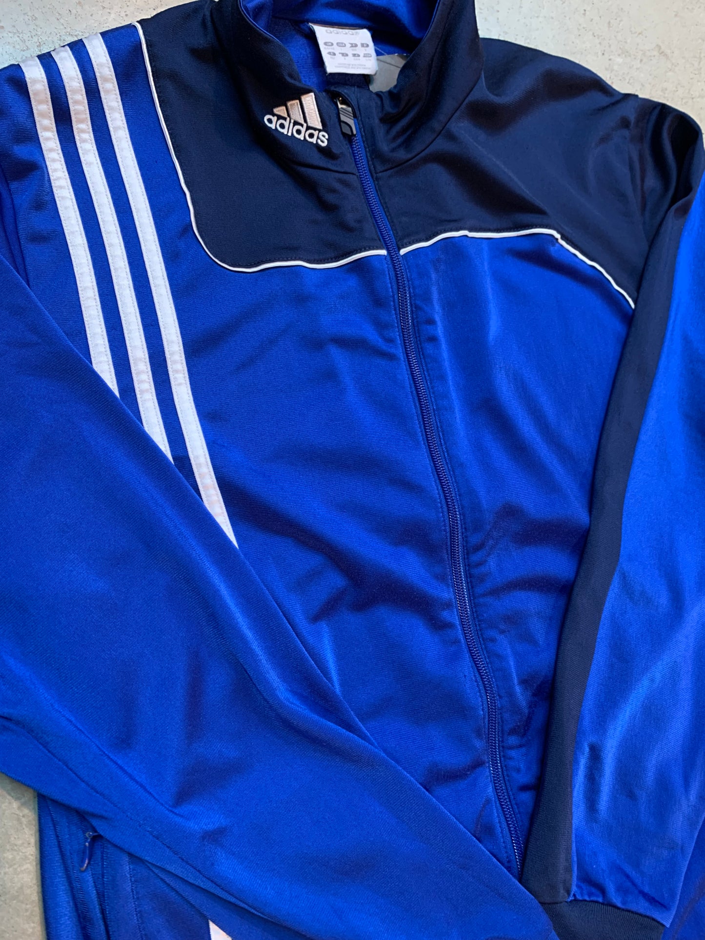 Adidas Blue and Navy Blue Track Jacket