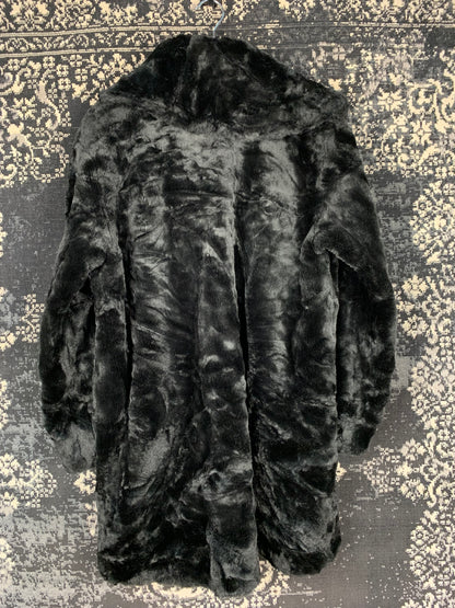 Vintage KIABI Black Faux Fur Long Coat
