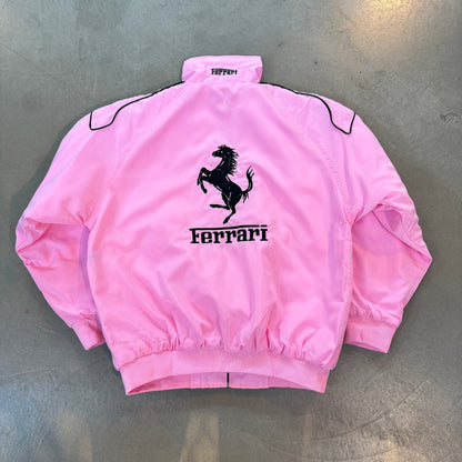 Vintage Pink Ferrari F1 Racing Jacket
