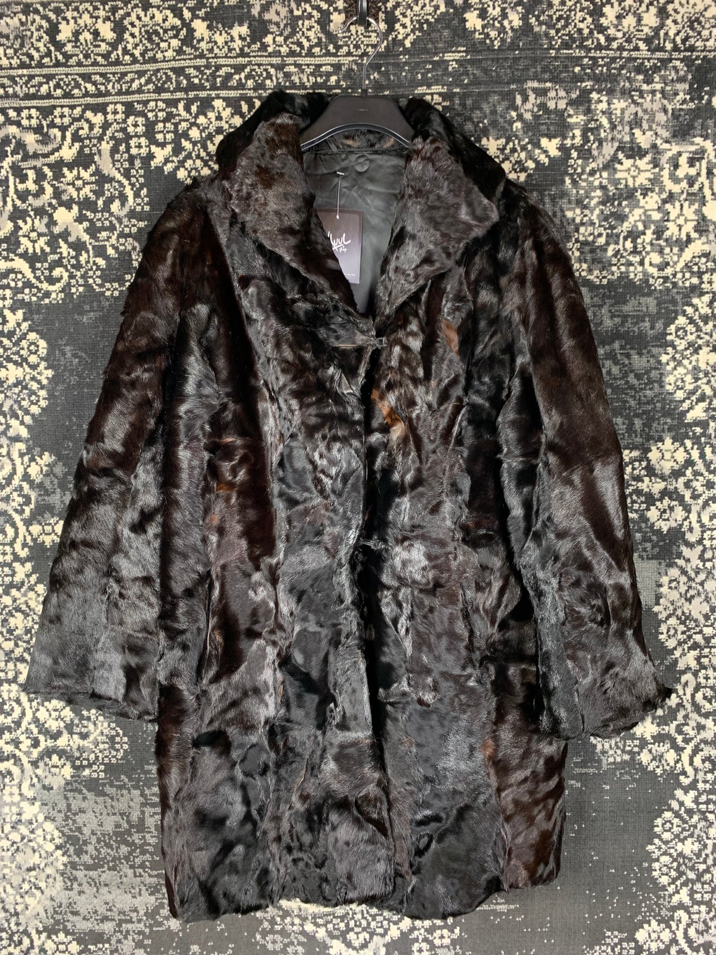 Women’s Deep Dark Brown Genuine Mink Fur Coat