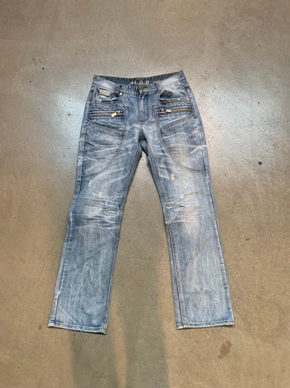 M.O.D Distressed Light Blue Denim Jeans