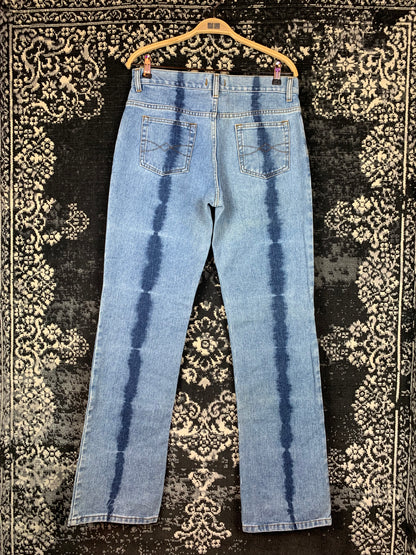 Explorer Y2K Style High Waist Blue Straight Leg Jeans