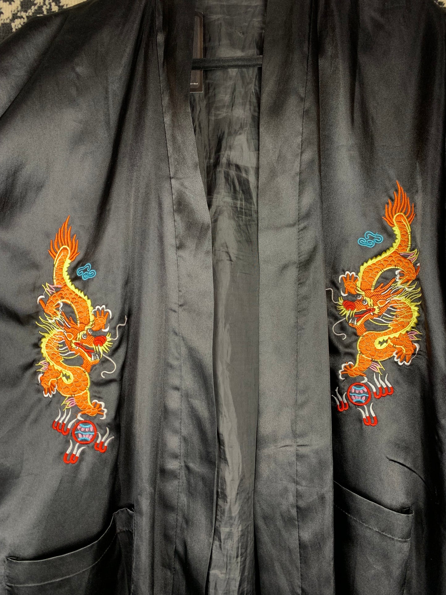 Black Silk Women Chinese Style Kimono