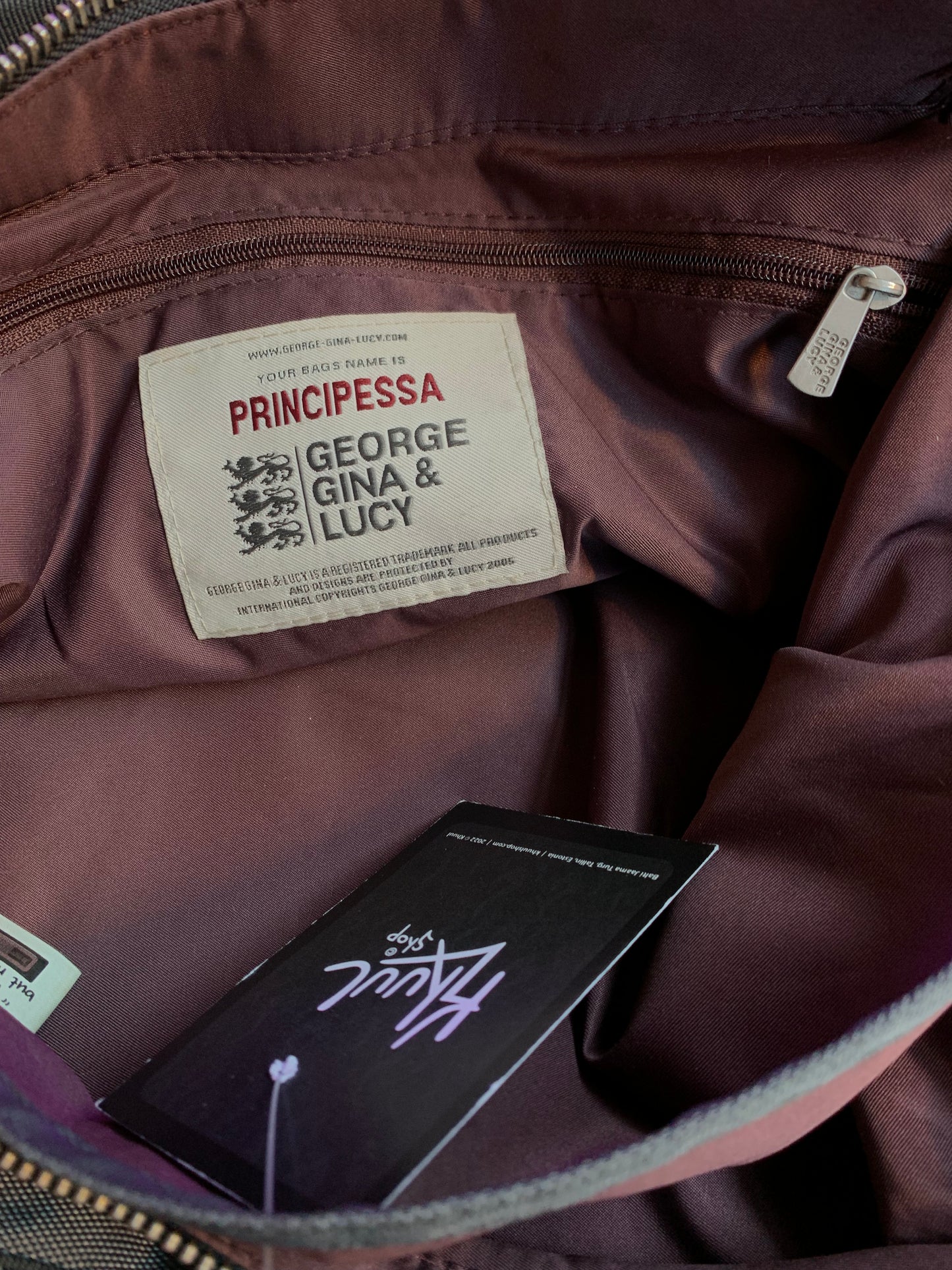 George Gina & Lucy Principessa Gray Greenish Shoulder Bag