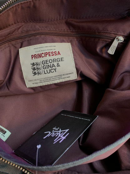 George Gina & Lucy Principessa Gray Greenish Shoulder Bag