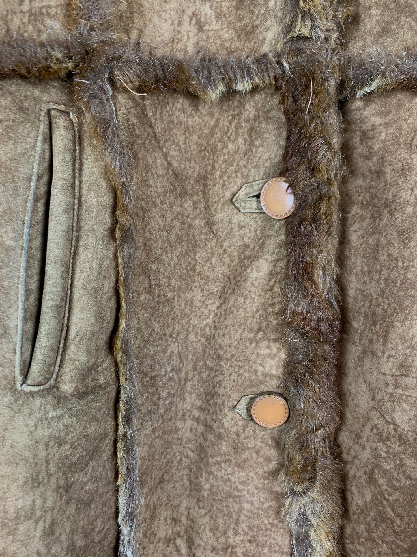 Women's Vintage Faux Fur Lined Winter Coat