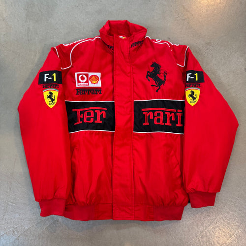Vintage Ferrari Triple Red F1 Racing Jacket