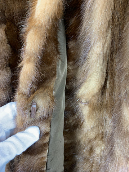 Vintage Womens Golden Brown Fur Coat