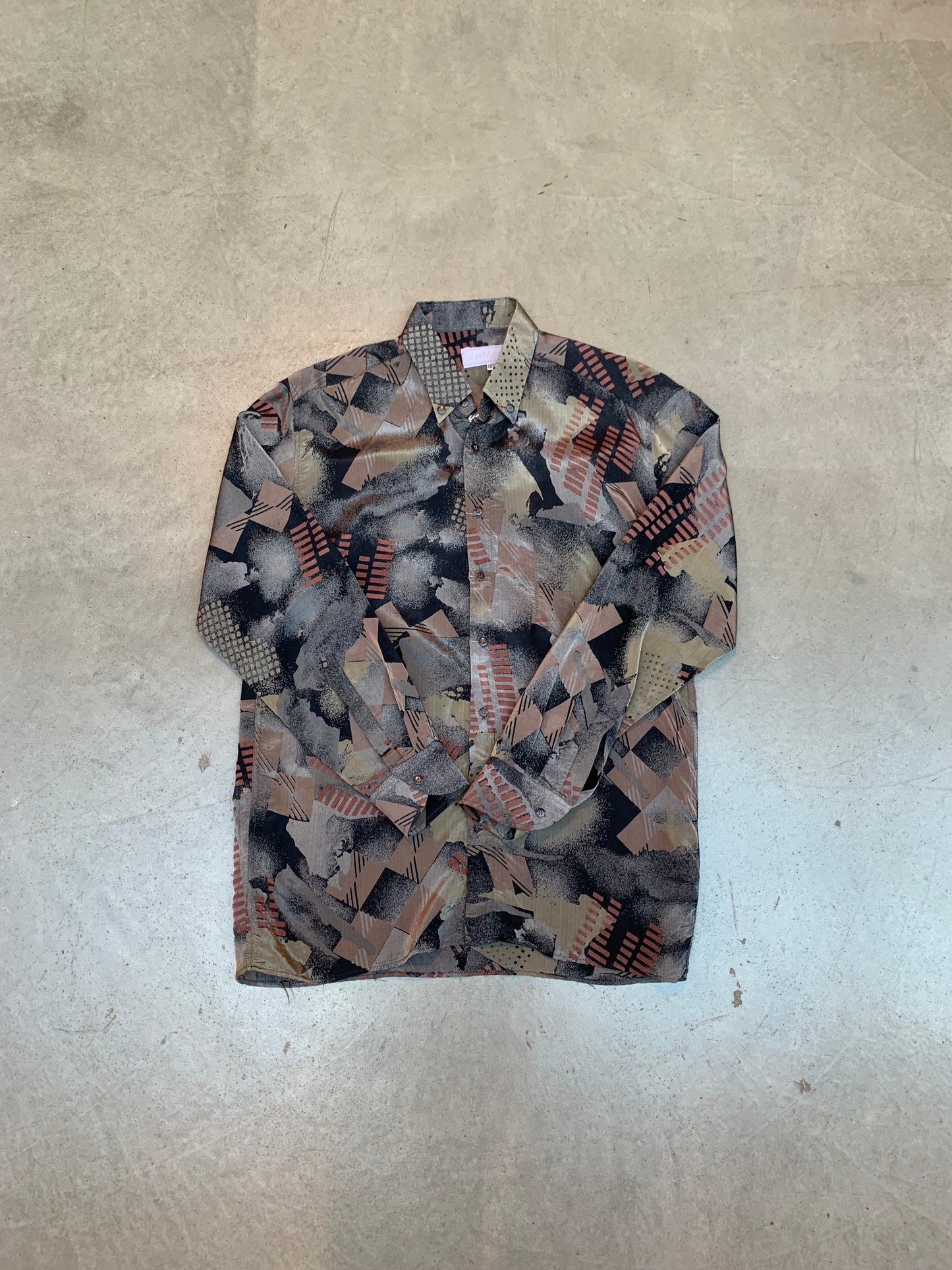 Vintage Gianni Versace Long Sleeve Patterned Shirt