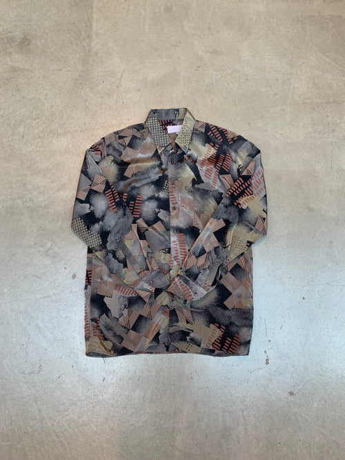 Vintage Gianni Versace Long Sleeve Patterned Shirt