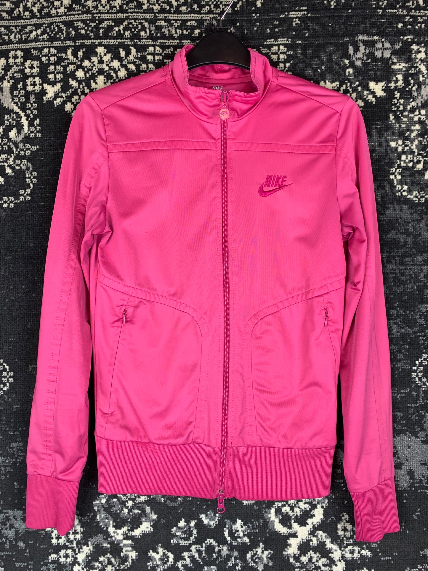 Womens Pink Full Zip Nike Track Jacket