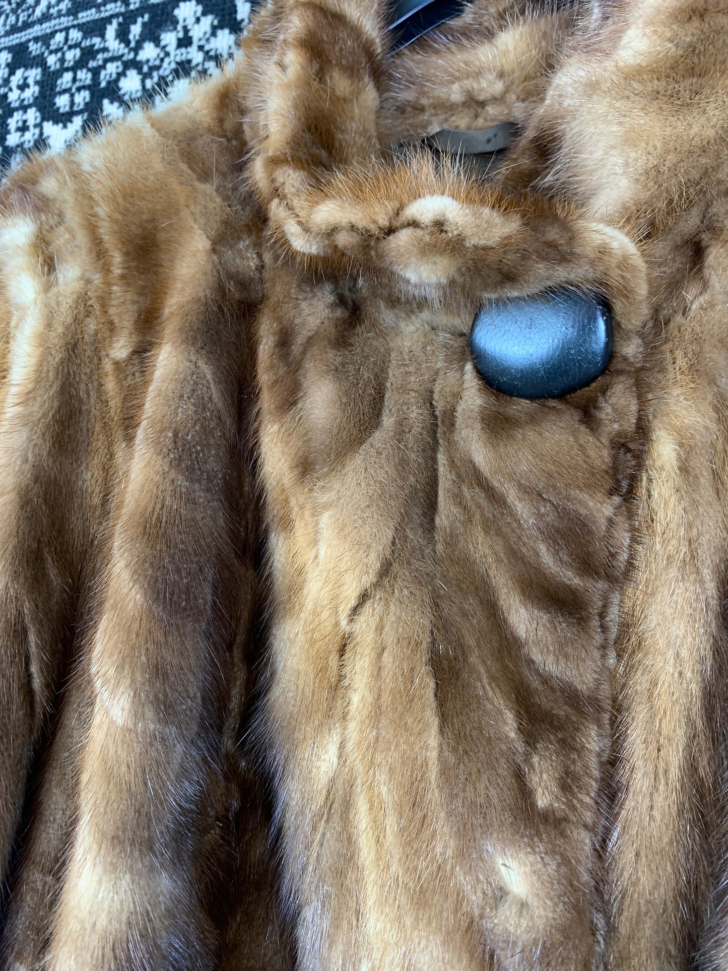 Vintage Womens Golden Brown Fur Coat