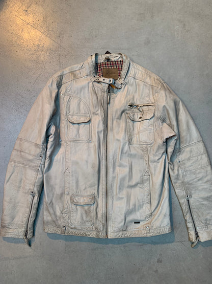 Men’s Vintage Jofama Light Beige Leather Jacket