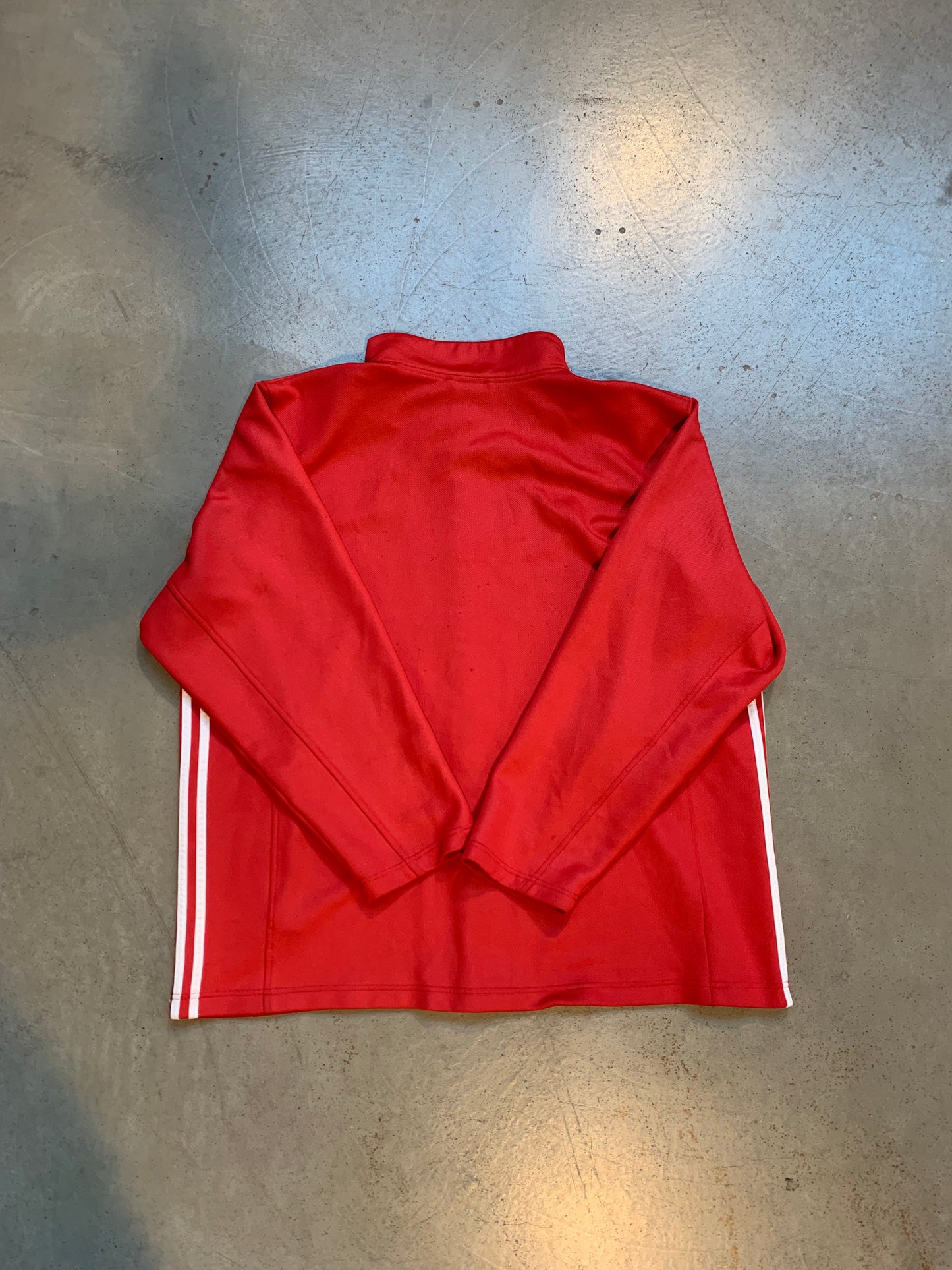 Vintage Adidas Men’s Red Snap-Up Track Jacket