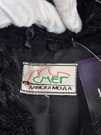 Elegant Women's Long Black Wool Blend Coat