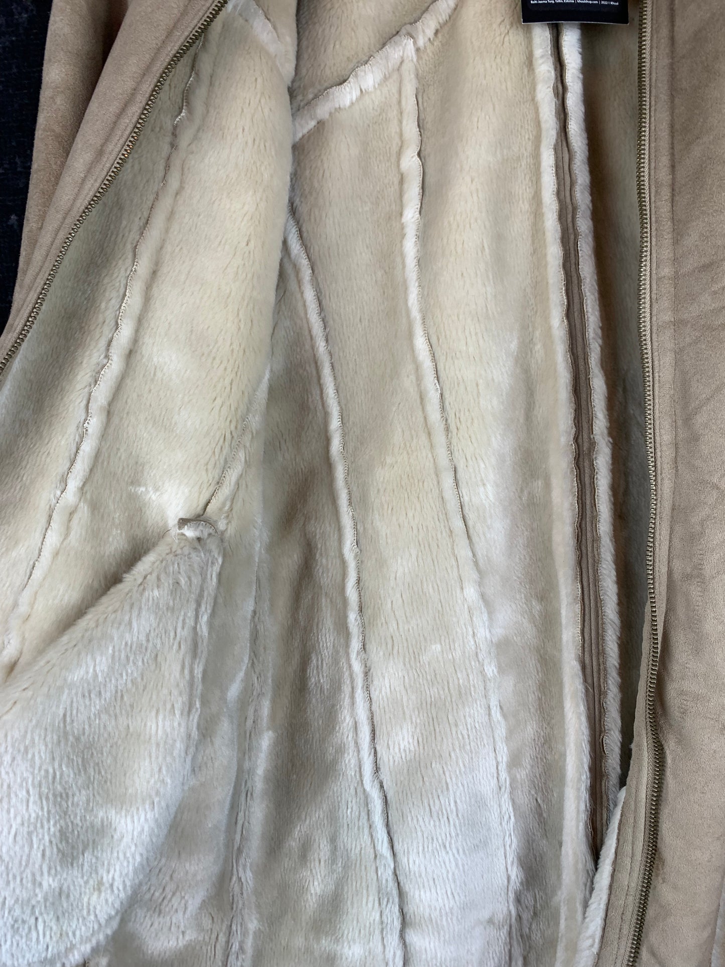 Women's Vintage Creamy Faux Suede Coat