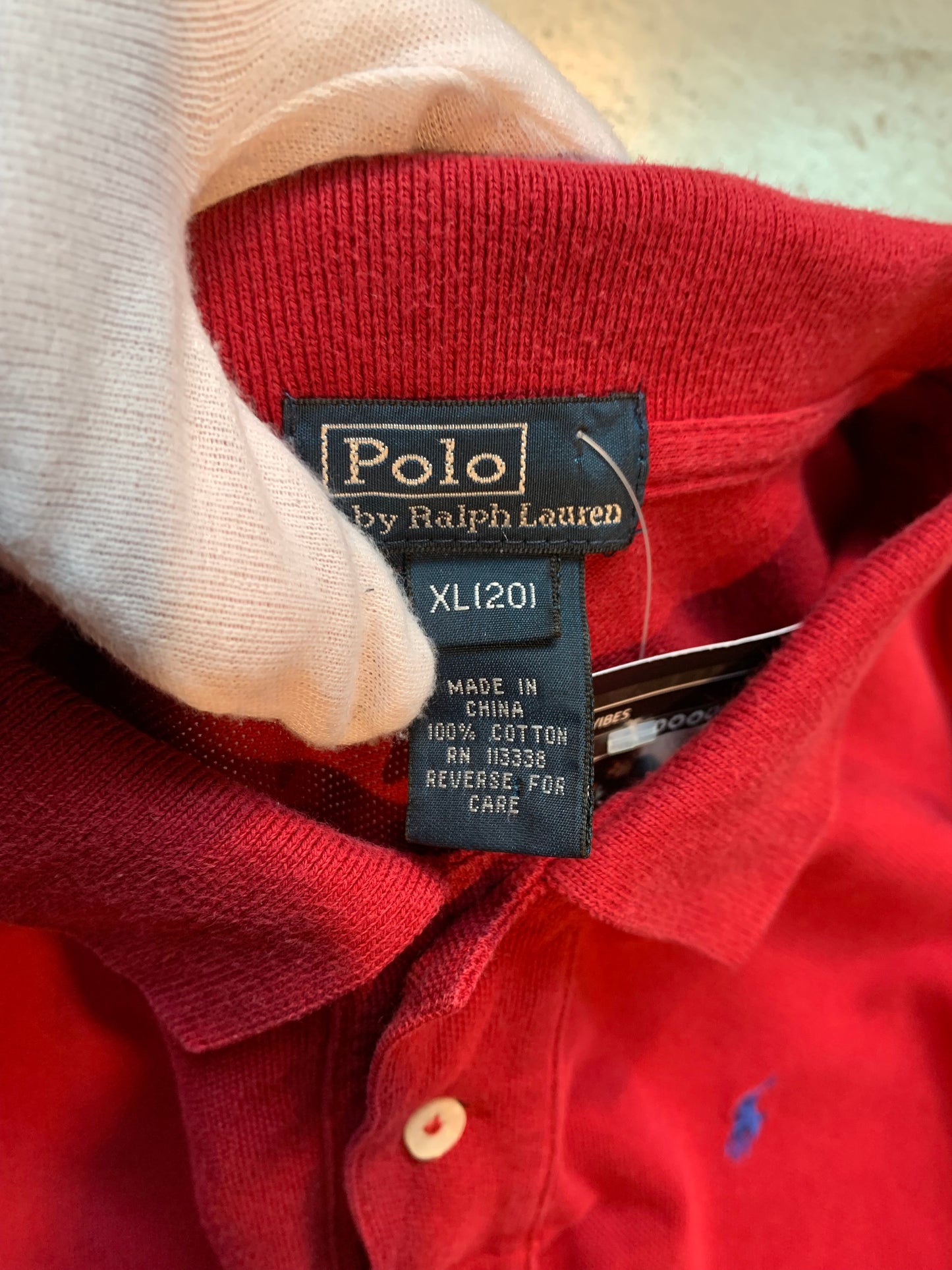 Vintage Men's Ralph Lauren Red Longsleeve Polo Shirt