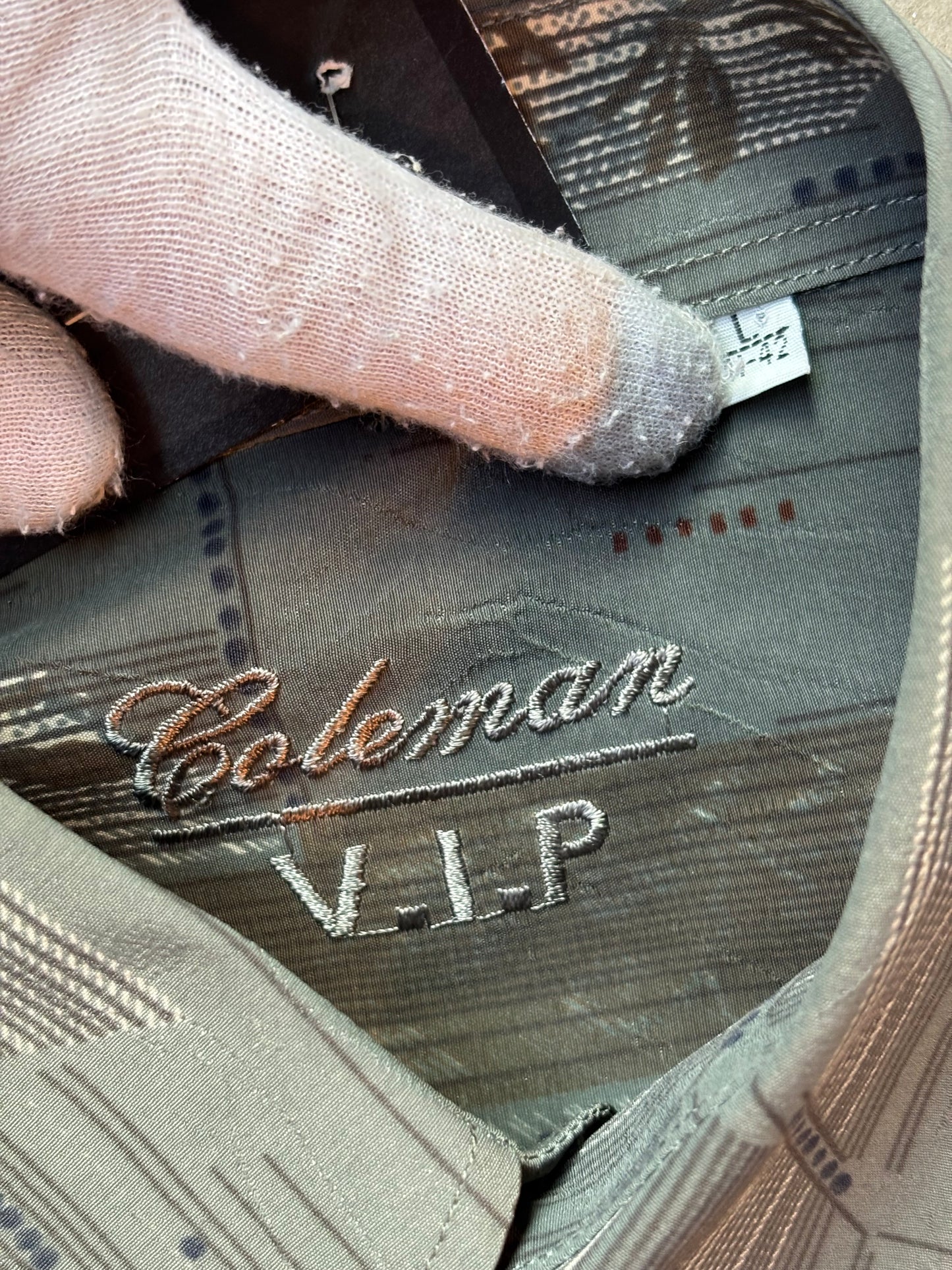 Vintage Coleman VIP Men L Button Up Shirt