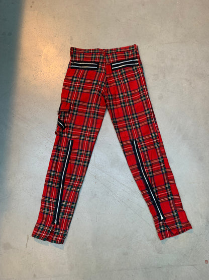 Tiger of London Red Plaid Tartan Punk Pants