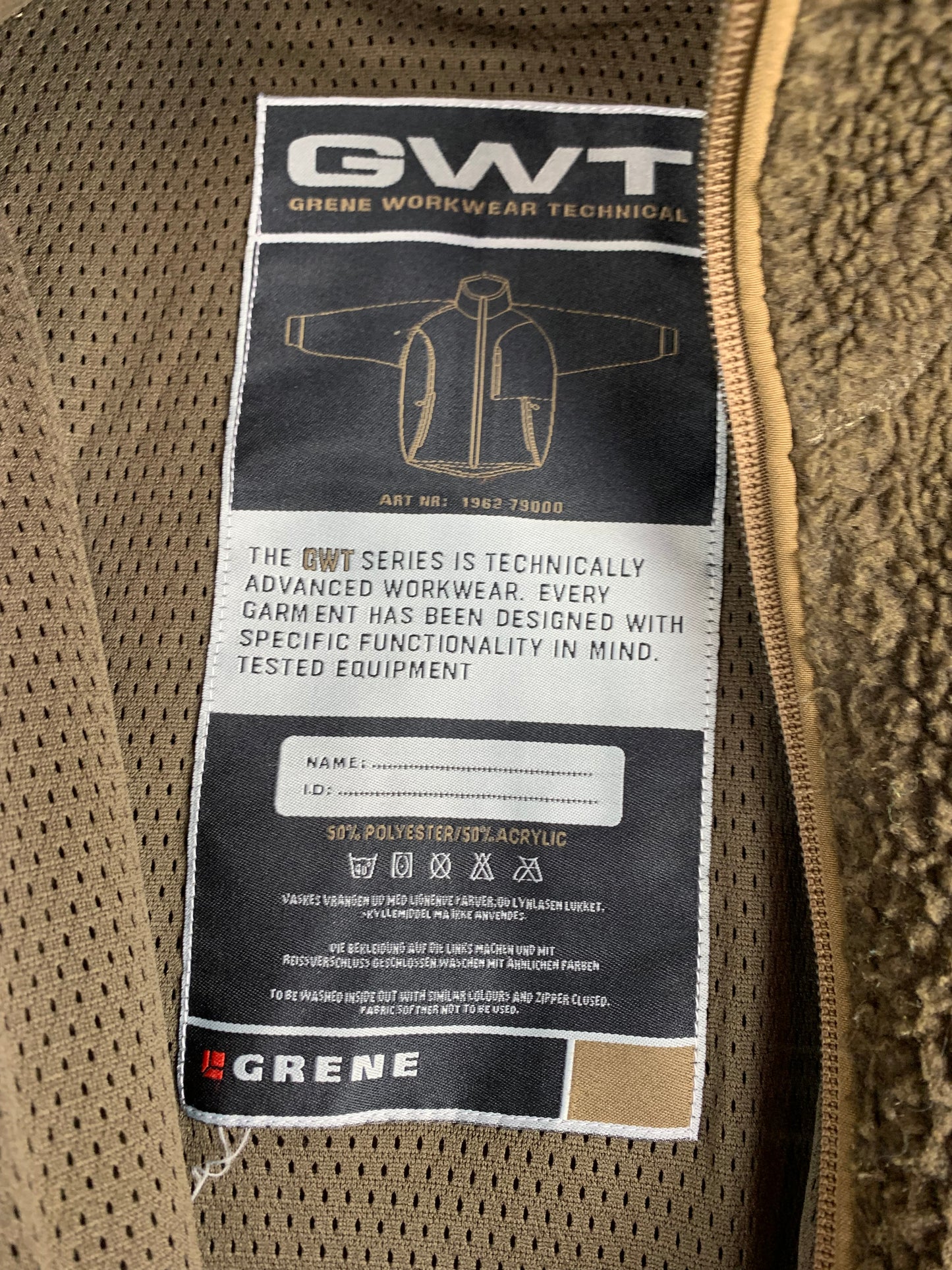 Mens Vintage GWT Sherpa Fleece Jacket